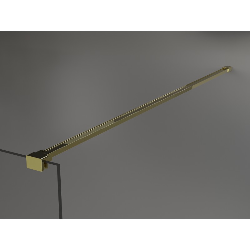 Mexen Kioto ścianka prysznicowa Walk-in 130 x 90 cm, czarna ramka, złota - 800-130-212-50-70-090