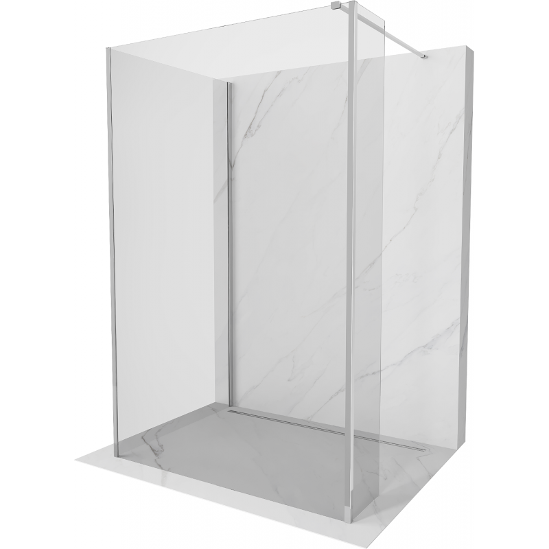 Mexen Kioto ścianka prysznicowa Walk-in 100 x 100 x 30 cm, transparent, chrom - 800-100-100-221-01-00-030