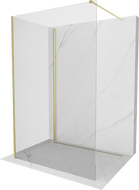 Mexen Kioto ścianka prysznicowa Walk-in 140 x 100 cm, transparent, złota szczotkowana - 800-140-212-55-00-100