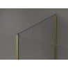 Mexen Kioto ścianka prysznicowa Walk-in 130 x 100 cm, transparent, złota szczotkowana - 800-130-212-55-00-100