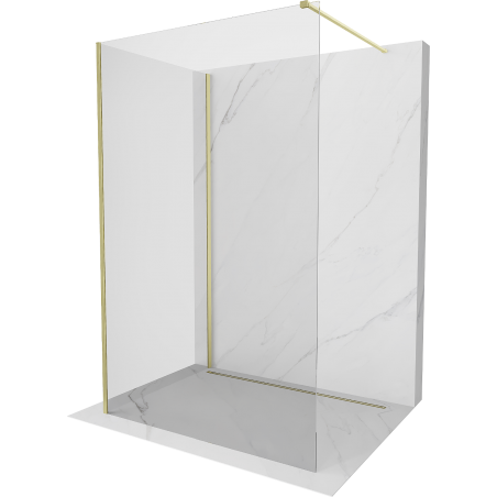 Mexen Kioto ścianka prysznicowa Walk-in 115 x 90 cm, transparent, złota szczotkowana - 800-115-212-55-00-090