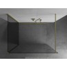 Mexen Kioto ścianka prysznicowa Walk-in 130 x 120 cm, transparent, złota szczotkowana - 800-130-212-55-00-120