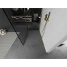 Mexen Kioto ścianka prysznicowa Walk-in 120 x 80 cm, czarna ramka, złota szczotkowana - 800-120-212-55-70-080