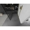 Mexen Kioto ścianka prysznicowa Walk-in 90 x 90 cm, czarna ramka, złota szczotkowana - 800-090-212-55-70-090