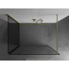 Mexen Kioto ścianka prysznicowa Walk-in 120 x 120 cm, czarna ramka, złota szczotkowana - 800-120-212-55-70-120