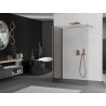 Mexen Kioto ścianka prysznicowa Walk-in 100 x 95 cm, transparent, różowe złoto - 800-100-212-60-00-095