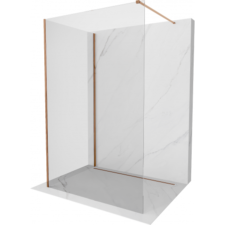 Mexen Kioto ścianka prysznicowa Walk-in 115 x 90 cm, transparent, różowe złoto - 800-115-212-60-00-090