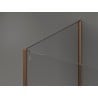 Mexen Kioto ścianka prysznicowa Walk-in 115 x 90 cm, transparent, różowe złoto - 800-115-212-60-00-090