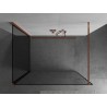 Mexen Kioto ścianka prysznicowa Walk-in 110 x 80 cm, czarna ramka, różowe złoto - 800-110-212-60-70-080