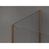 Mexen Kioto ścianka prysznicowa Walk-in 120 x 80 cm, czarna ramka, różowe złoto - 800-120-212-60-70-080