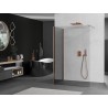 Mexen Kioto ścianka prysznicowa Walk-in 140 x 70 cm, transparent, miedź szczotkowana - 800-140-212-65-00-070