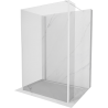 Mexen Kioto ścianka prysznicowa Walk-in 120 x 75 x 40 cm, transparent, biała - 800-120-075-221-20-00-040