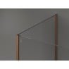 Mexen Kioto ścianka prysznicowa Walk-in 110 x 90 cm, transparent, miedź szczotkowana - 800-110-212-65-00-090