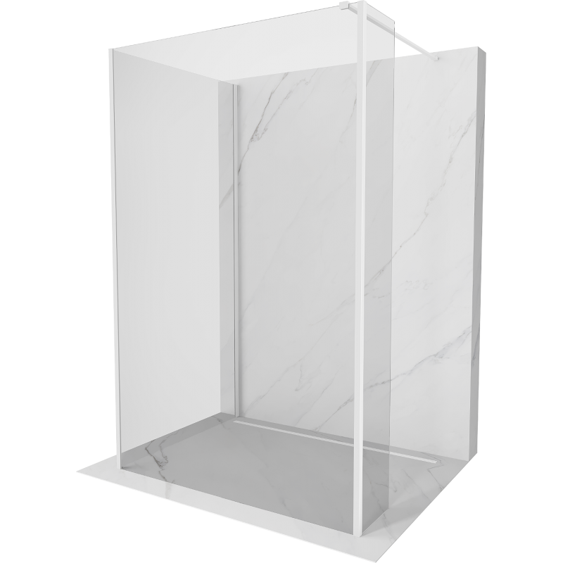 Mexen Kioto ścianka prysznicowa Walk-in 100 x 95 x 40 cm, transparent, biała - 800-100-095-221-20-00-040