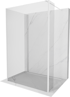 Mexen Kioto ścianka prysznicowa Walk-in 120 x 110 x 40 cm, transparent, biała - 800-120-110-221-20-00-040