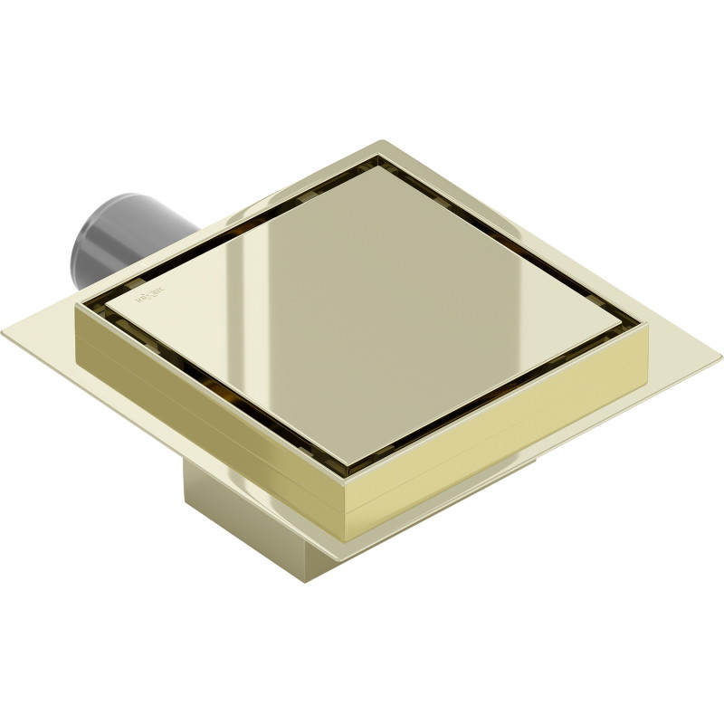 Mexen Flat-Q M13 wpust podłogowy kwadratowy 12 x 12 cm, złoty - 1510012