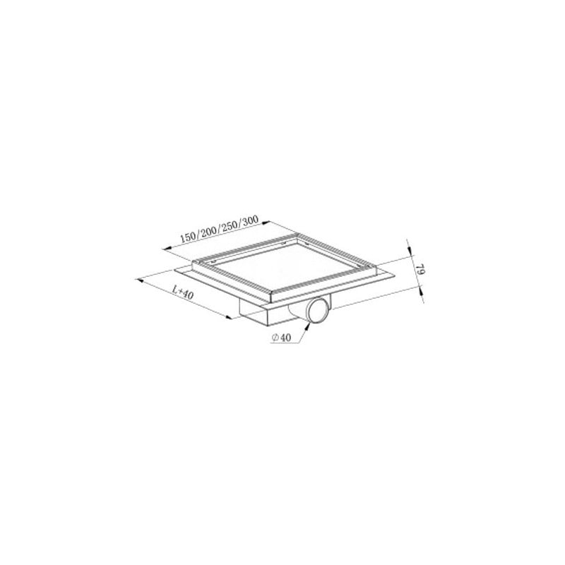 Mexen Flat-Q M13 wpust podłogowy kwadratowy 15 x 15 cm, złoty - 1510015