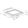 Mexen Flat-Q M13 wpust podłogowy kwadratowy 15 x 15 cm, złoty - 1510015