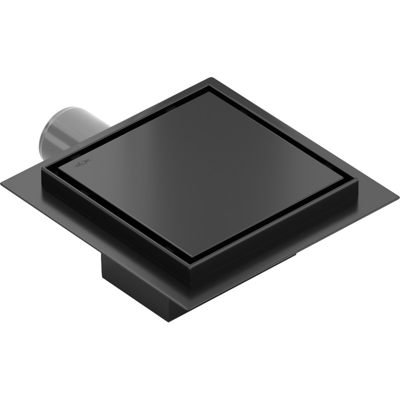 Mexen Flat-Q M13 wpust podłogowy kwadratowy 15 x 15 cm, czarny - 1710015