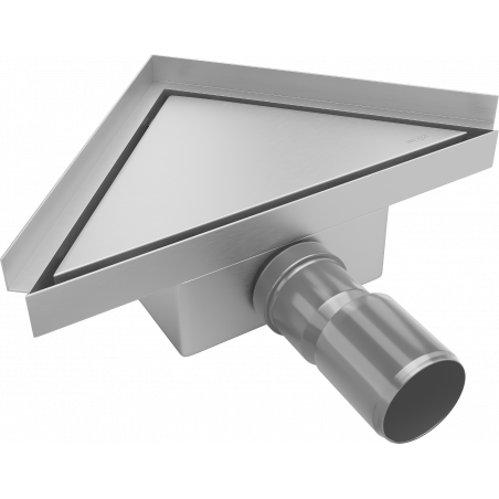 Mexen Flat-T M13 wpust podłogowy trójkątny 20 x 20 cm, inox - 1010320