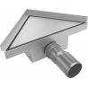Mexen Flat-T M13 wpust podłogowy trójkątny 20 x 20 cm, inox - 1010320