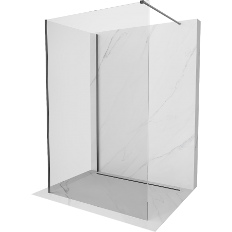 Mexen Kioto ścianka prysznicowa Walk-in 115 x 90 cm, transparent, gun gray szczotkowany - 800-115-212-66-00-090