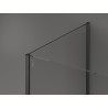 Mexen Kioto ścianka prysznicowa Walk-in 120 x 90 cm, czarna ramka, gun gray szczotkowany - 800-120-212-66-70-090