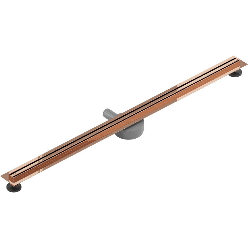Mexen Flat 360° Slim odpływ liniowy obrotowy 120 cm, różowe złoto - 1641120