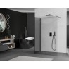 Mexen Kioto ścianka prysznicowa Walk-in 100 x 75 cm, transparent, czarna - 800-100-212-70-00-075