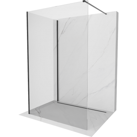 Mexen Kioto ścianka prysznicowa Walk-in 120 x 80 cm, transparent, czarna - 800-120-212-70-00-080