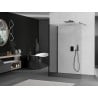 Mexen Kioto ścianka prysznicowa Walk-in 120 x 80 cm, transparent, czarna - 800-120-212-70-00-080