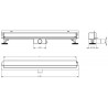 Mexen Flat Wall odpływ liniowy ścienny 2w1 120 cm, czarny - 1730120