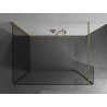 Mexen Kioto ścianka prysznicowa Walk-in 100 x 95 x 40 cm, transparent, złota szczotkowana - 800-100-095-221-55-00-040