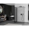 Mexen Kioto ścianka prysznicowa Walk-in 130 x 110 cm, czarna ramka, czarna - 800-130-212-70-70-110