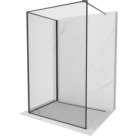 Mexen Kioto ścianka prysznicowa Walk-in 130 x 120 cm, czarna ramka, czarna - 800-130-212-70-70-120