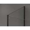 Mexen Kioto ścianka prysznicowa Walk-in 130 x 120 cm, czarna ramka, czarna - 800-130-212-70-70-120