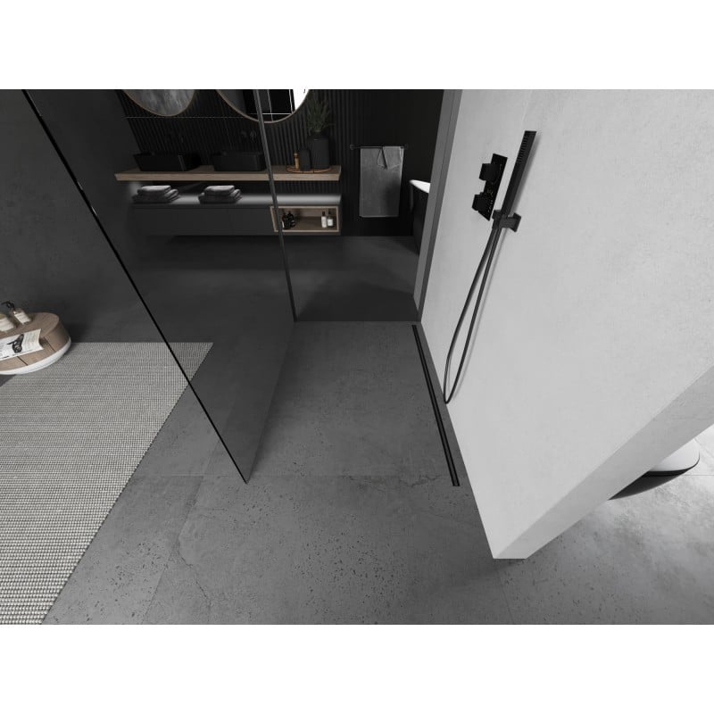 Mexen Kioto ścianka prysznicowa Walk-in 105 x 100 cm, transparent, gun metal - 800-105-212-95-00-100