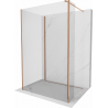 Mexen Kioto ścianka prysznicowa Walk-in 140 x 95 x 30 cm, transparent, różowe złoto - 800-140-095-221-60-00-030