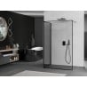 Mexen Kioto ścianka prysznicowa Walk-in 140 x 100 cm, czarna ramka, gun metal - 800-140-212-95-70-100