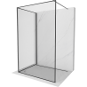 Mexen Kioto ścianka prysznicowa Walk-in 140 x 100 cm, czarna ramka, gun metal - 800-140-212-95-70-100