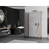 Mexen Kioto ścianka prysznicowa Walk-in 120 x 85 x 40 cm, transparent, różowe złoto - 800-120-085-221-60-00-040
