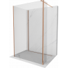 Mexen Kioto ścianka prysznicowa Walk-in 120 x 85 x 40 cm, transparent, różowe złoto - 800-120-085-221-60-00-040