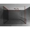 Mexen Kioto ścianka prysznicowa Walk-in 120 x 85 x 40 cm, transparent, różowe złoto - 800-120-085-221-60-00-040
