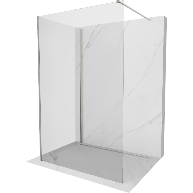 Mexen Kioto ścianka prysznicowa Walk-in 130 x 90 cm, transparent, nikiel szczotkowany - 800-130-212-97-00-090