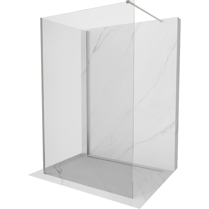 Mexen Kioto ścianka prysznicowa Walk-in 100 x 95 cm, transparent, nikiel szczotkowany - 800-100-212-97-00-095