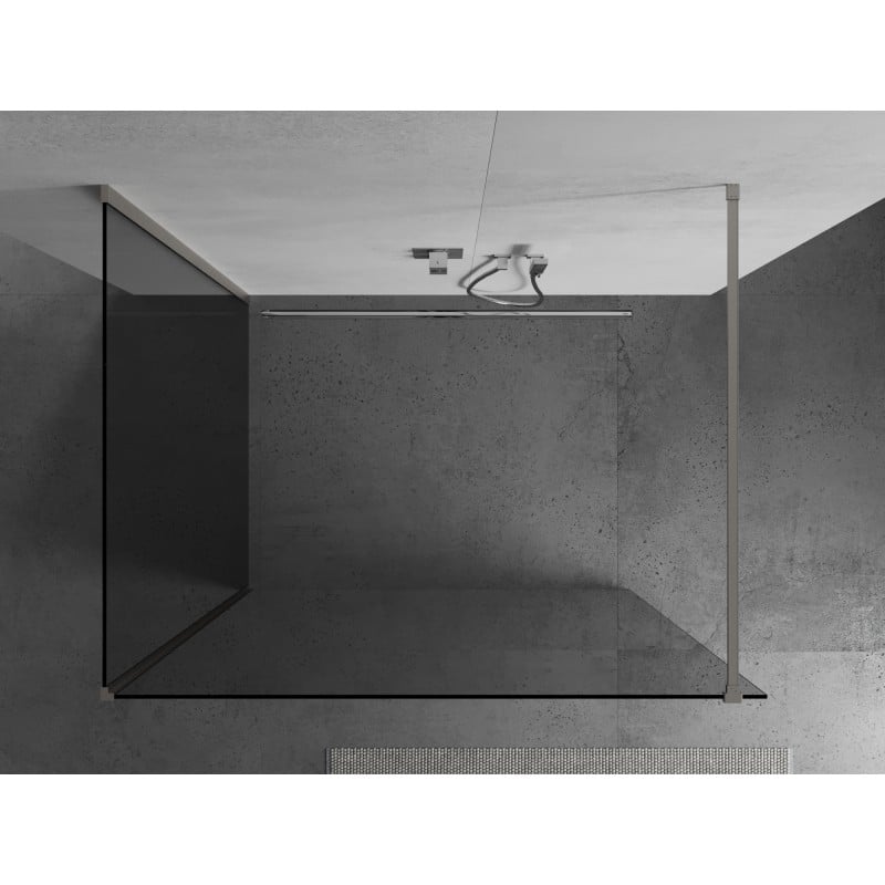 Mexen Kioto ścianka prysznicowa Walk-in 100 x 95 cm, transparent, nikiel szczotkowany - 800-100-212-97-00-095