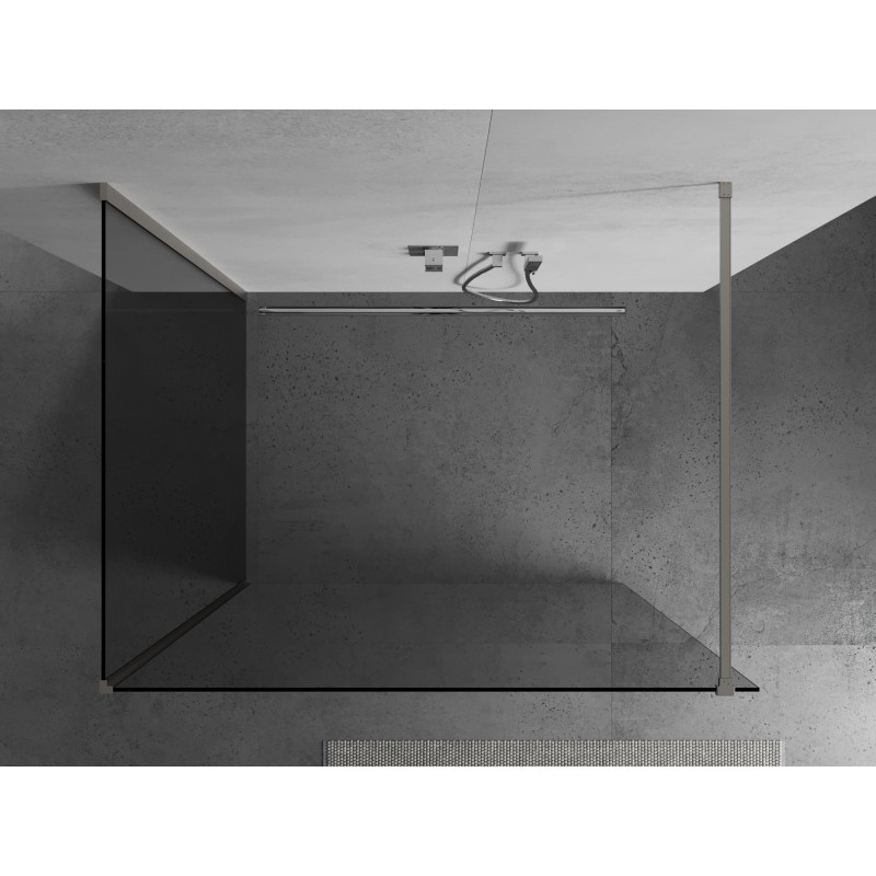 Mexen Kioto ścianka prysznicowa Walk-in 120 x 110 cm, transparent, nikiel szczotkowany - 800-120-212-97-00-110