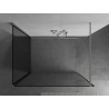 Mexen Kioto ścianka prysznicowa Walk-in 140 x 70 cm, czarna ramka, nikiel szczotkowany - 800-140-212-97-70-070