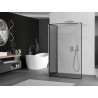Mexen Kioto ścianka prysznicowa Walk-in 100 x 90 cm, czarna ramka, nikiel szczotkowany - 800-100-212-97-70-090