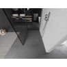 Mexen Kioto ścianka prysznicowa Walk-in 140 x 90 cm, czarna ramka, nikiel szczotkowany - 800-140-212-97-70-090